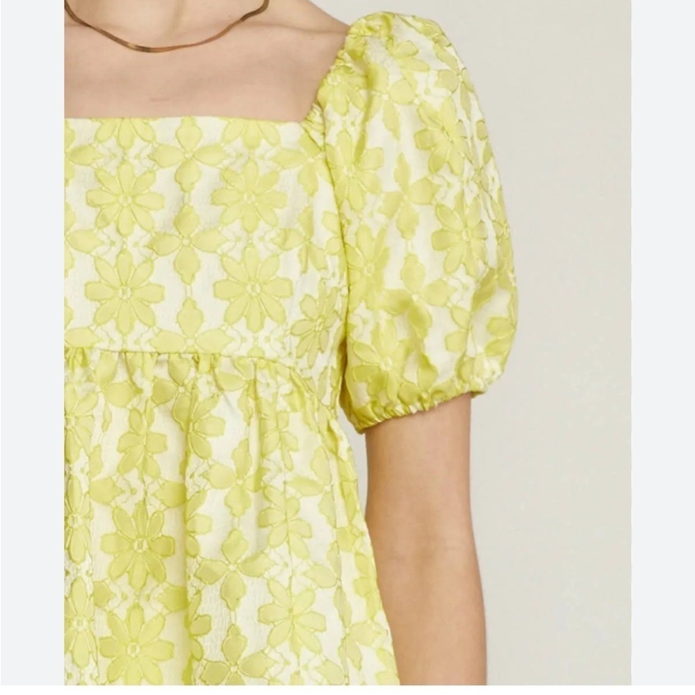 Entro Yellow Wallflower Puff Sleeve Blouse - Picture 2 of 8